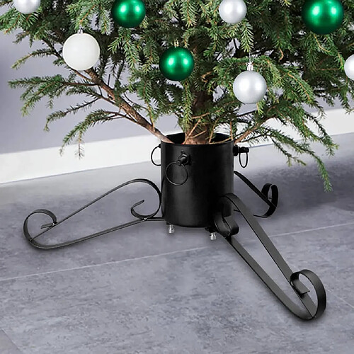 vidaXL Support de sapin de Noël Noir 58x58x21 cm