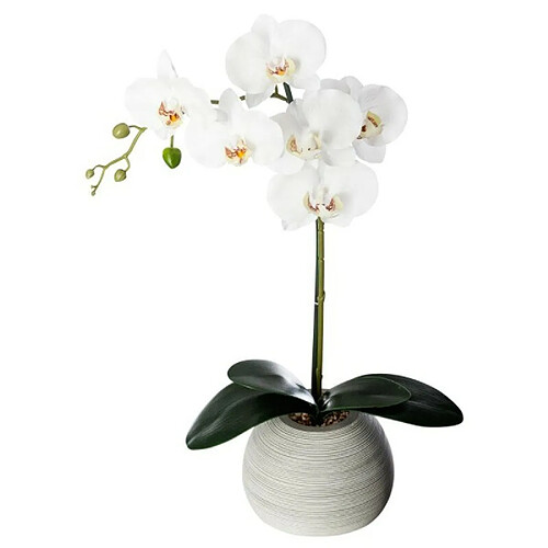 Plante Artificielle en Pot Orchidée 53cm Gris