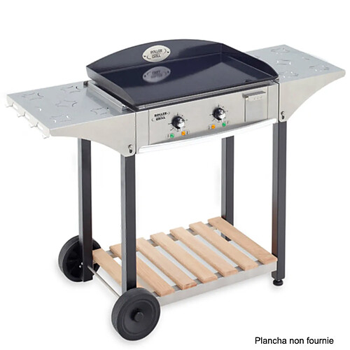 Desserte inox et bois pour plancha 600 - chps600 - ROLLER GRILL