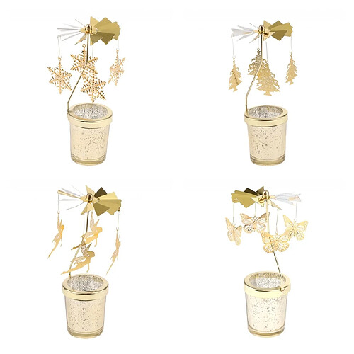 set 4 chandelier romantique en rotation