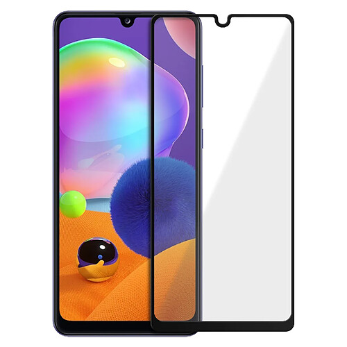 Avizar Film Samsung Galaxy A31 Verre Trempé Biseauté Transparent au Contour Noir