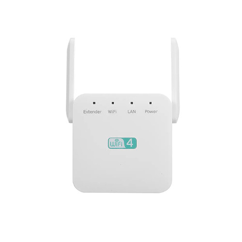 300Mbps répéteur sans fil WiFi Range Extender amplificateur de signal WiFi avec port RJ45 à double antenne blanc EU Plug715