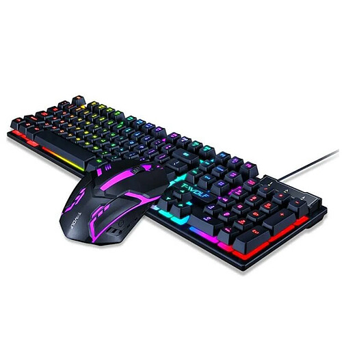 Universal Jeu LED arc-en-ciel rétroéclairage clavier mécanique et souris pour PC et ordinateurs portables