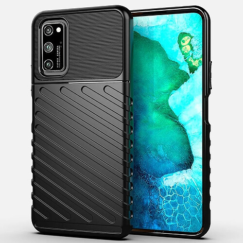 Wewoo Coque Pour Huawei Honor V30 Thunderbolt Shockproof TPU Soft Case Black