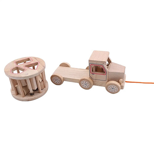 Universal Blocs en bois animaux remorques jouets jeux d'apprentissage jouets éducatifs cadeaux éducatifs pour enfants | Kit de construction modèle