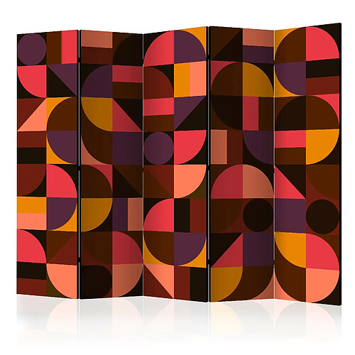 Artgeist Paravent - Geometric Mosaic (Red) II [Room Dividers] [225x172]