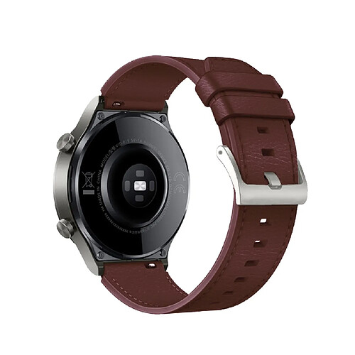 Bracelet en PU 22mm Réglable café pour votre Huawei Watch GT 2 46mm/GT 2 Pro