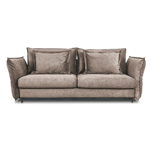 MAISON AUBERTIN Canapé Tissu Droit Convertible Taupe Verduro 3 Pl