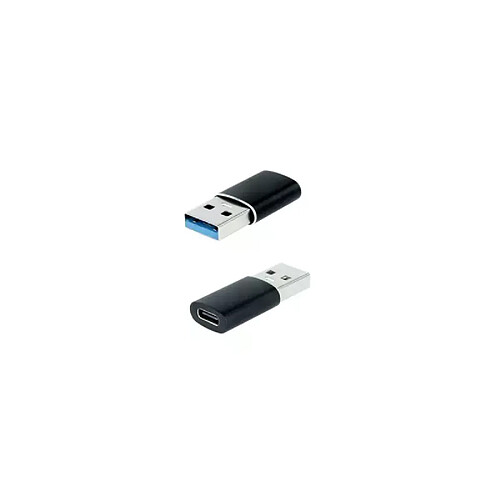 Adaptateur USB-A/M 3.1 A USB-C/H Aluminium Noir Nanocable 10.02.0012