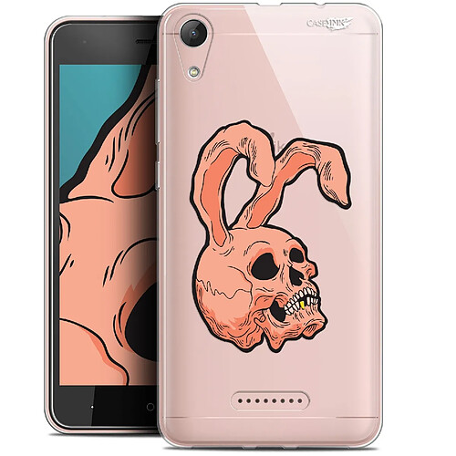 Caseink Coque arrière Wiko Lenny 4 (5 ) Gel HD [ Nouvelle Collection - Souple - Antichoc - Imprimé en France] Rabbit Skull