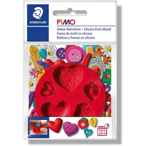 FIMO forme de motif en silicone 'coeurs', 5 motifs de plumes ()