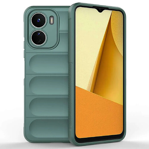 Htdmobiles Coque pour Vivo Y16 - housse etui silicone gel fine + verre trempe - VERT