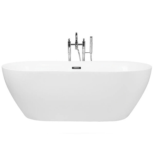 Beliani Baignoire îlot blanche 180 x 80 cm CARRERA