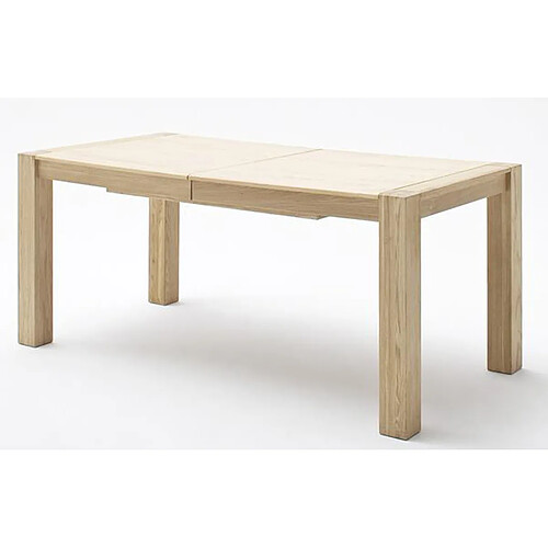 Pegane Table à manger extensible en bois massif chêne bianco - L.180-230 x H.78 x P.90 cm