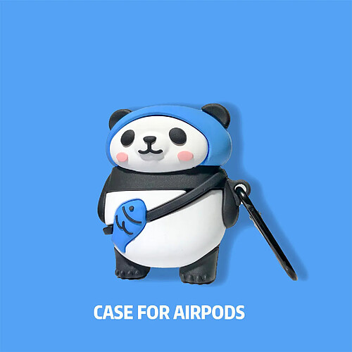 GUPBOO Airpods Coque Housse Étui Protecteur Compatible pour AirPods Pro-Mignon sac à dos Panda Cartoon Glue