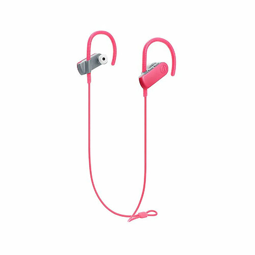 Original Audio-Technica Ath-Sport50Bt Bluetooth Écouteur Télécommande Sans Fil Sport Casque Ipx5 Rose