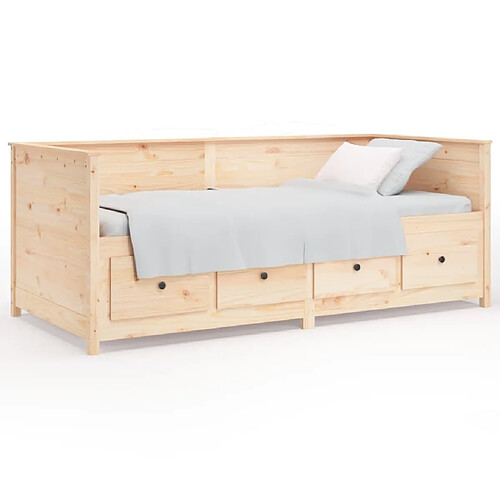 Maison Chic Lit de jour, Lit de repos pour Salon Chambre,Canapé-lit,Lit d'invité 90x190 cm Bois de pin massif -MN23938