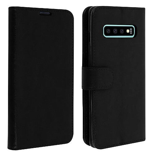 Avizar Housse Samsung Galaxy S10 Étui Portefeuille Rangements Cartes Support Noir