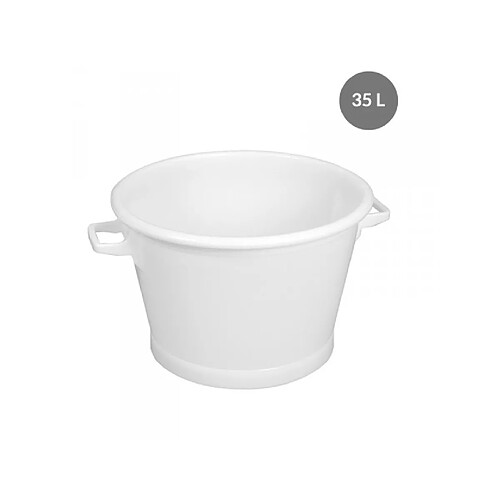 BAQUET ROND FOND RENFORCE 35 Litres BLANC - GILAC