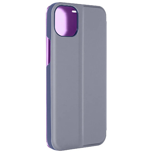 Avizar Étui Clear View pour iPhone 15 Clapet Miroir Fonction Support Violet Lavande