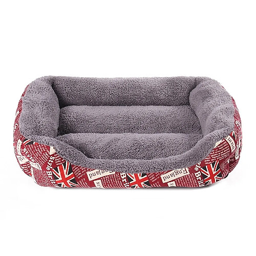 Wewoo Panier pour chien Coussin Drapeau national Four Seasons véritable tapis de chenil chaud pour compagnie, en peluche, taille: S, 43 × 32 × 10cm (rouge)