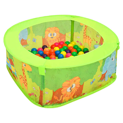 vidaXL Piscine à balles avec 50 balles pour enfants 75x75x32 cm