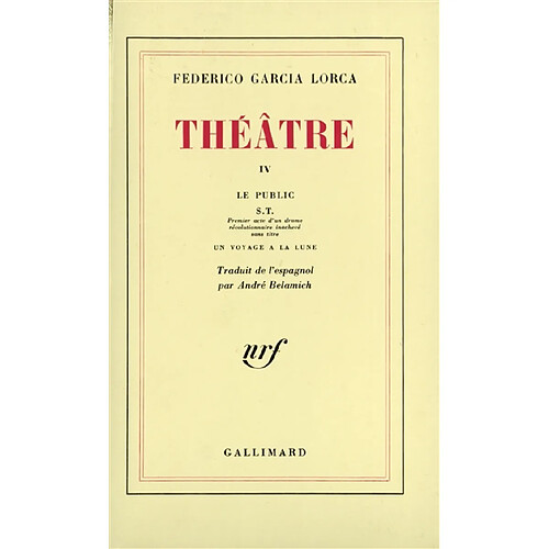 Théâtre. Vol. 4 · Occasion