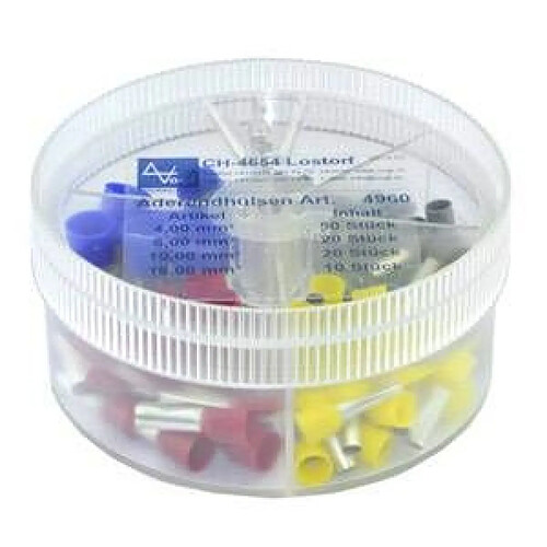 Assortiment d'embouts simples Vogt Verbindungstechnik 737086 4 mm² 16 mm² gris, jaune, rouge, bleu 100 pc(s)