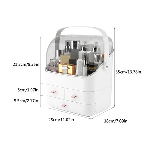 Universal Boîte de maquillage Organisateur de maquillage de grande capacité Porteur de coiffeur Boîte de toilette Conteneur de toilette