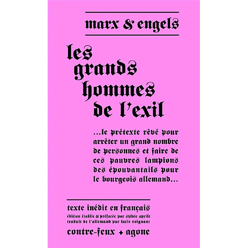 Les grands hommes de l'exil · Occasion