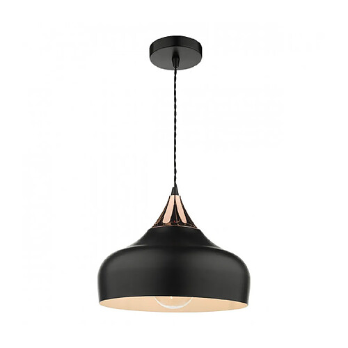 Luminaire Center Suspension Gaucho Cuivre poli,Noir mat 1 ampoule 2,4cm