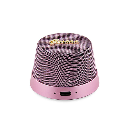 Guess Maroquinerie Guess Enceinte Bluetooth 5.3 3W Compatible MagSafe avec Micro et Réducteur de Bruit Rose