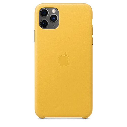 Apple Coque Leather pour iPhone 11 Pro Max - Meyer Lemon