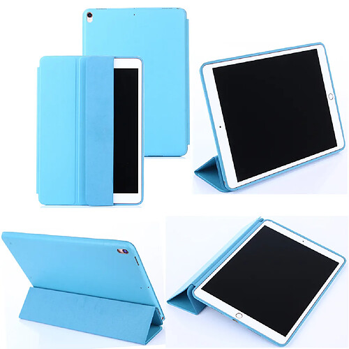 Etui nouvel Apple iPad Pro 11 pouces Wifi - 4G/LTE 2017 / 2018 Smartcover pliable bleu clair Style Cuir avec stand - Housse coque de protection New IPad Pro 11 pouces - Accessoires tablette pochette XEPTIO : Exceptional Smart case !