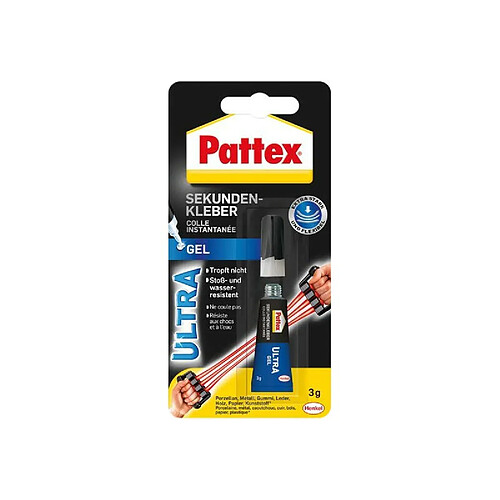 Pattex Colle instantanée Ultra Gel, 3g (Par 12)