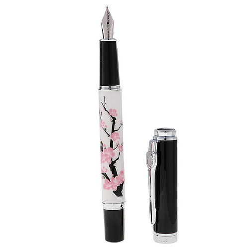 Jinhao Stylo Plume Rechargeable Motif de Fleur Stylo à Ecriture Calligraphie Cadeau Enfant Adulte