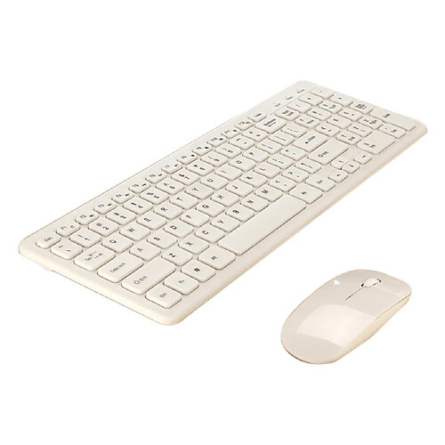 clavier et souris sans fil slim pour le bureau à domicile pc portable macbook blanc