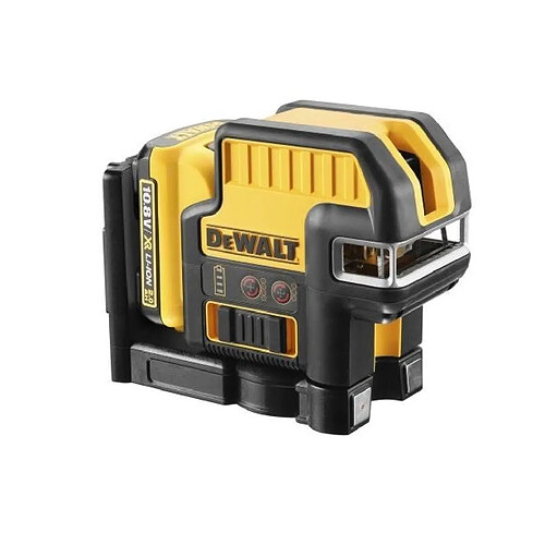 Niveau laser croix rouge 5 points sansfil Dewalt XR DCE0825D1R 108 V batterie 2 Ah chargeur