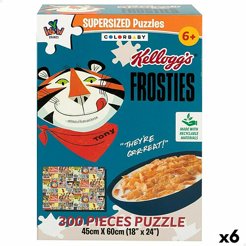 Color Baby Puzzle Colorbaby Kellogg's Frosties 300 Pièces 6 Unités 60 x 45 x 0,1 cm