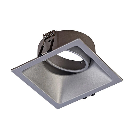 Inspired Downlight carré Comfort 9,2 cm GU10, argent mat, découpe : 80 x 80 mm, douille incluse