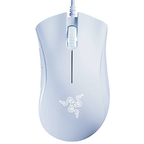 Universal Souris gaming câblée de base Souris 6400 dpi Capteur optique 5 boutons indépendants pour PC portable Souris gaming (blanc)