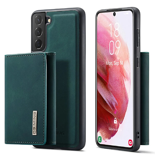 Etui en PU DG.MING prend en charge le chargement sans fil, détachable 2 en 1, magnétique vert pour votre Samsung Galaxy S22 5G