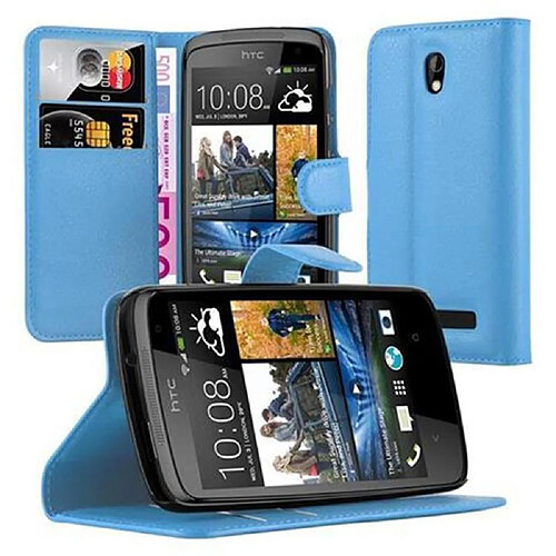 Cadorabo Coque HTC Desire 500 Etui en Bleu