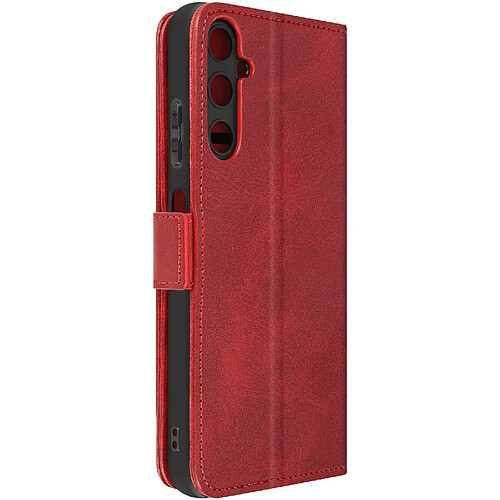 Avizar Étui pour Samsung Galaxy A05s Porte-carte Support Vidéo Série Vintage Rouge