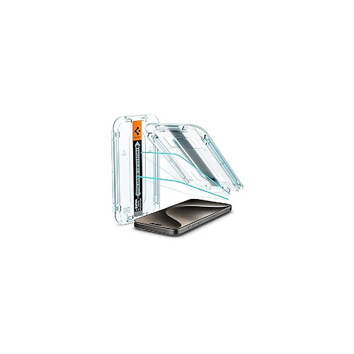 Spigen - Glas.tR EZ-FIT (Pack de 2) - iPhone 14 Pro - Transparent