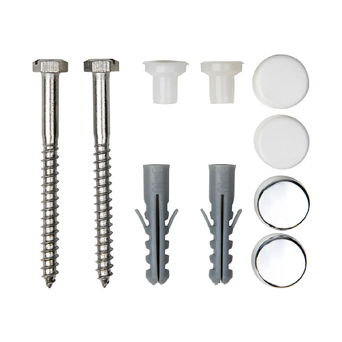 kit fixation tête hexagonale - pour wc et bidet - 6 x 70 mm - bizline 400110