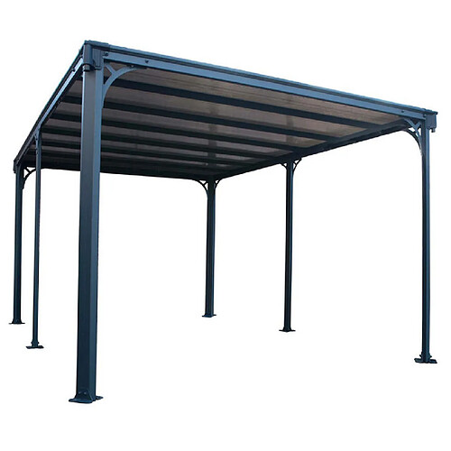 Gazebo de jardin 426x309cm gris anthracite - 704673 - PALRAM