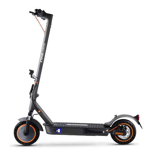 Trottinette électrique Honey Whale E9 MAX Avec Certification ABE - Moteur 450W Batterie 36V10AH Autonomie 40KM Freins à Disque Pliable - Noir