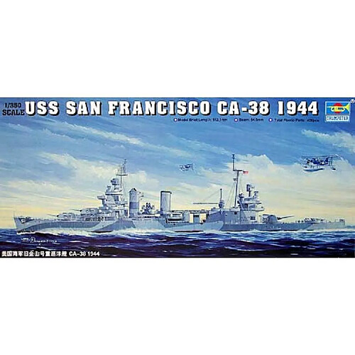 Trumpeter Maquette Bateau Uss San Francisco Ca-38 1944