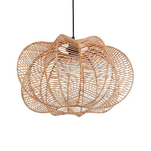 Beliani Lampe suspension KIBI Rotin Naturel